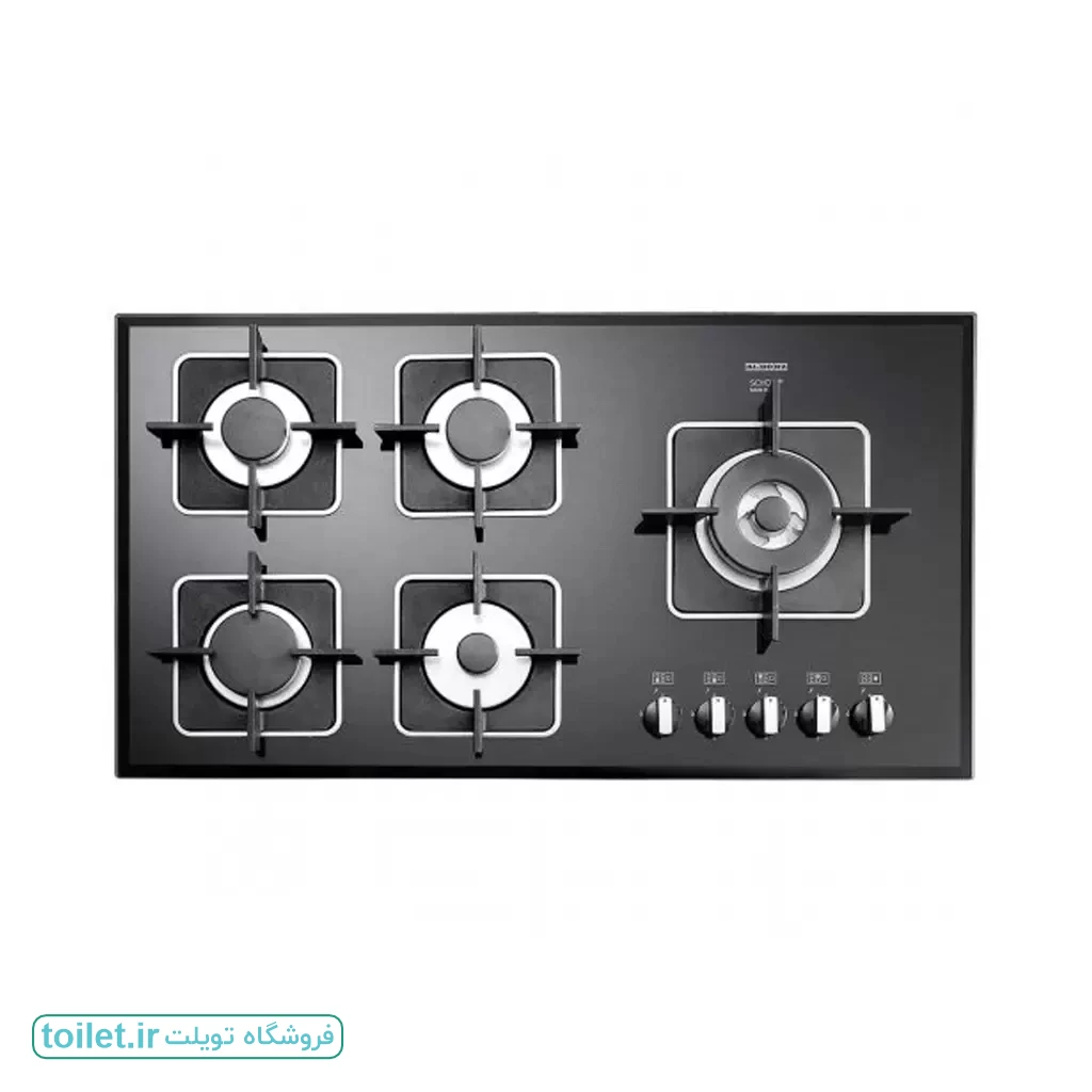 اجاق گاز 5 شعله استیل البرز مدل G5909 R&L مشکی اجاق گاز 5 شعله استیل البرز مدل G5909 R&L مشکی